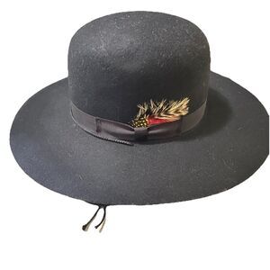 Capas Design Undertaker Wool Bolero Hat Black Size L USA 7 1/2-7 3/8”